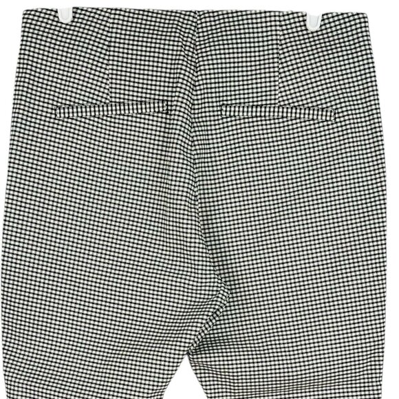 Old Navy Women's Black Tan Stretch Houndstooth Ankle Pants Size 14 Zip Side NWOT - Picture 4 of 12